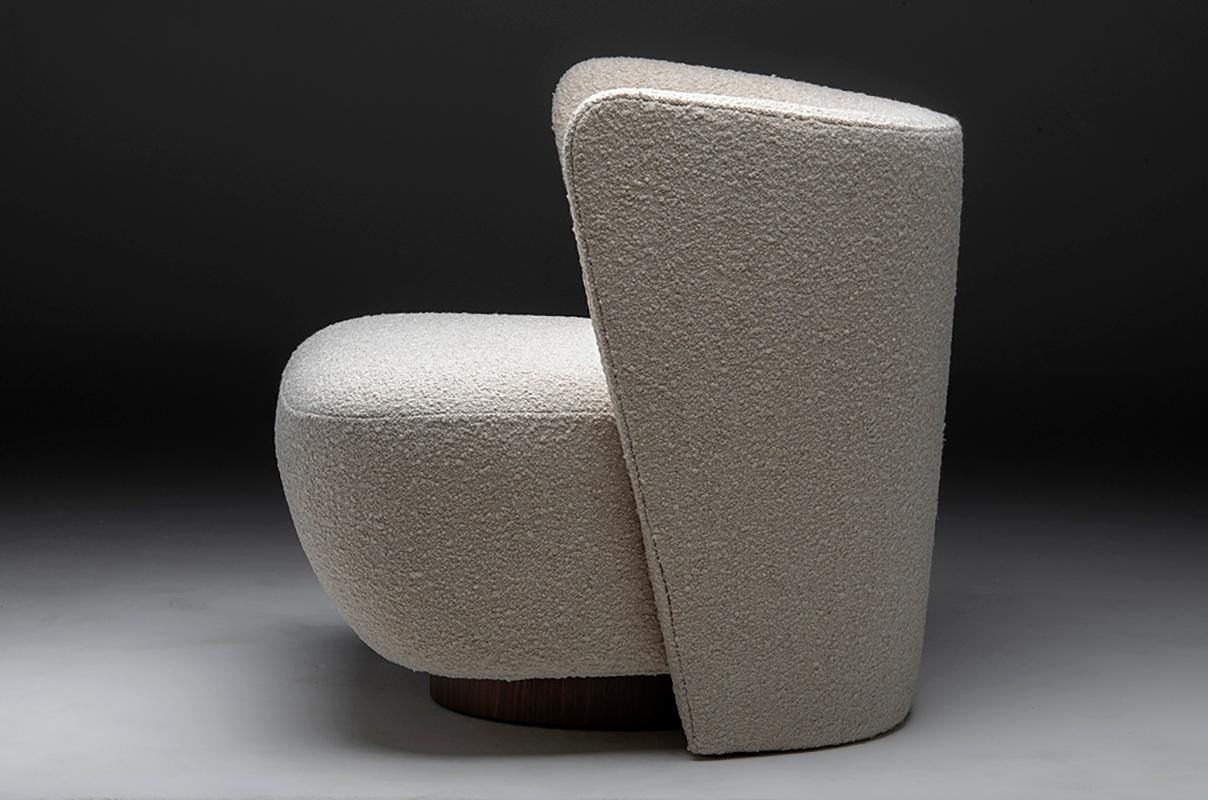 Upholstery Brazilian Lounge Chair by Juliana Lima Vasconcellos and Matheus Barreto For Sale