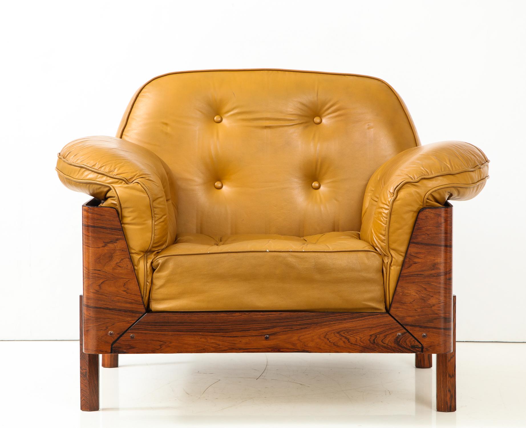 mustard yellow leather chair