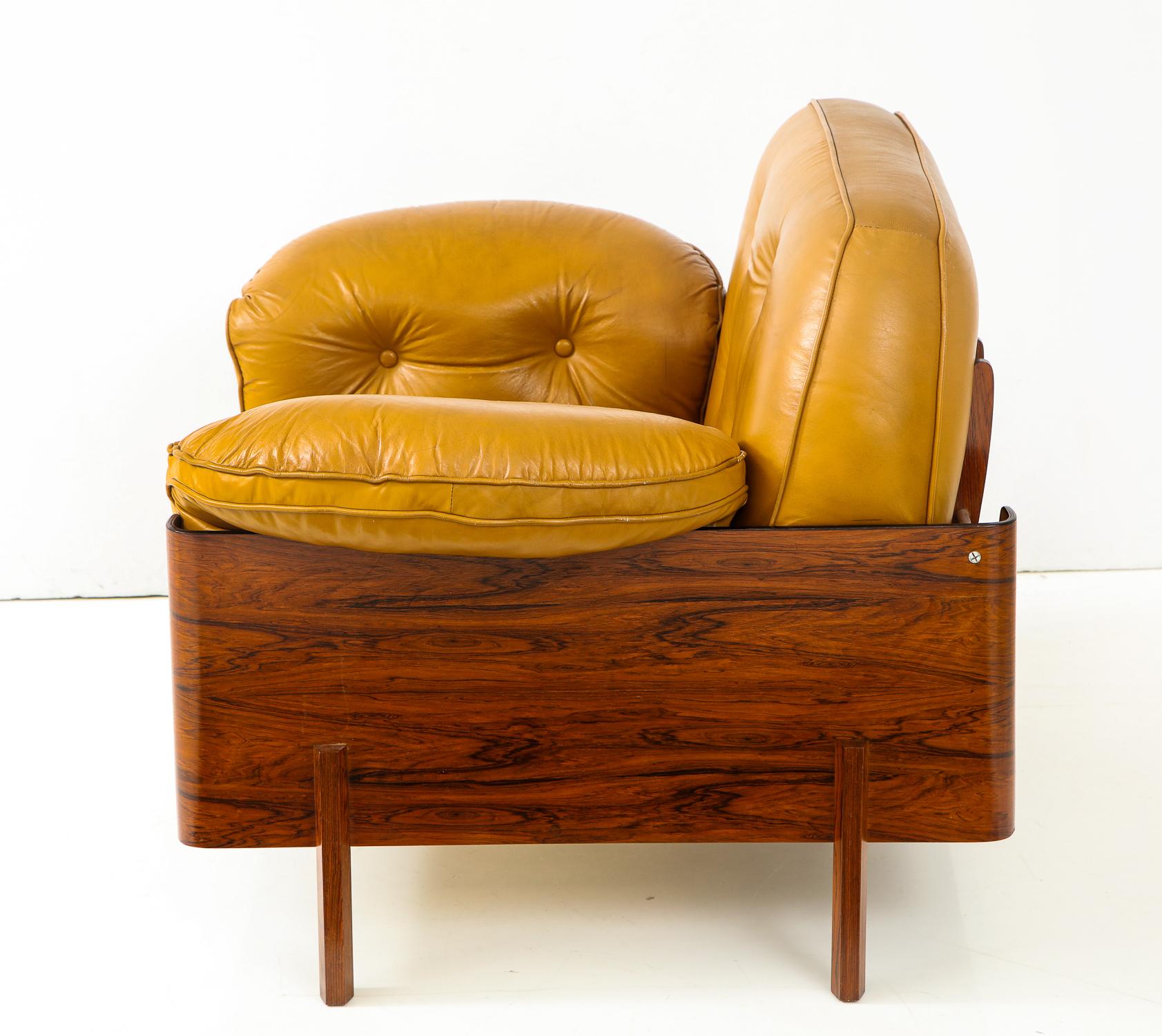 mustard leather chair