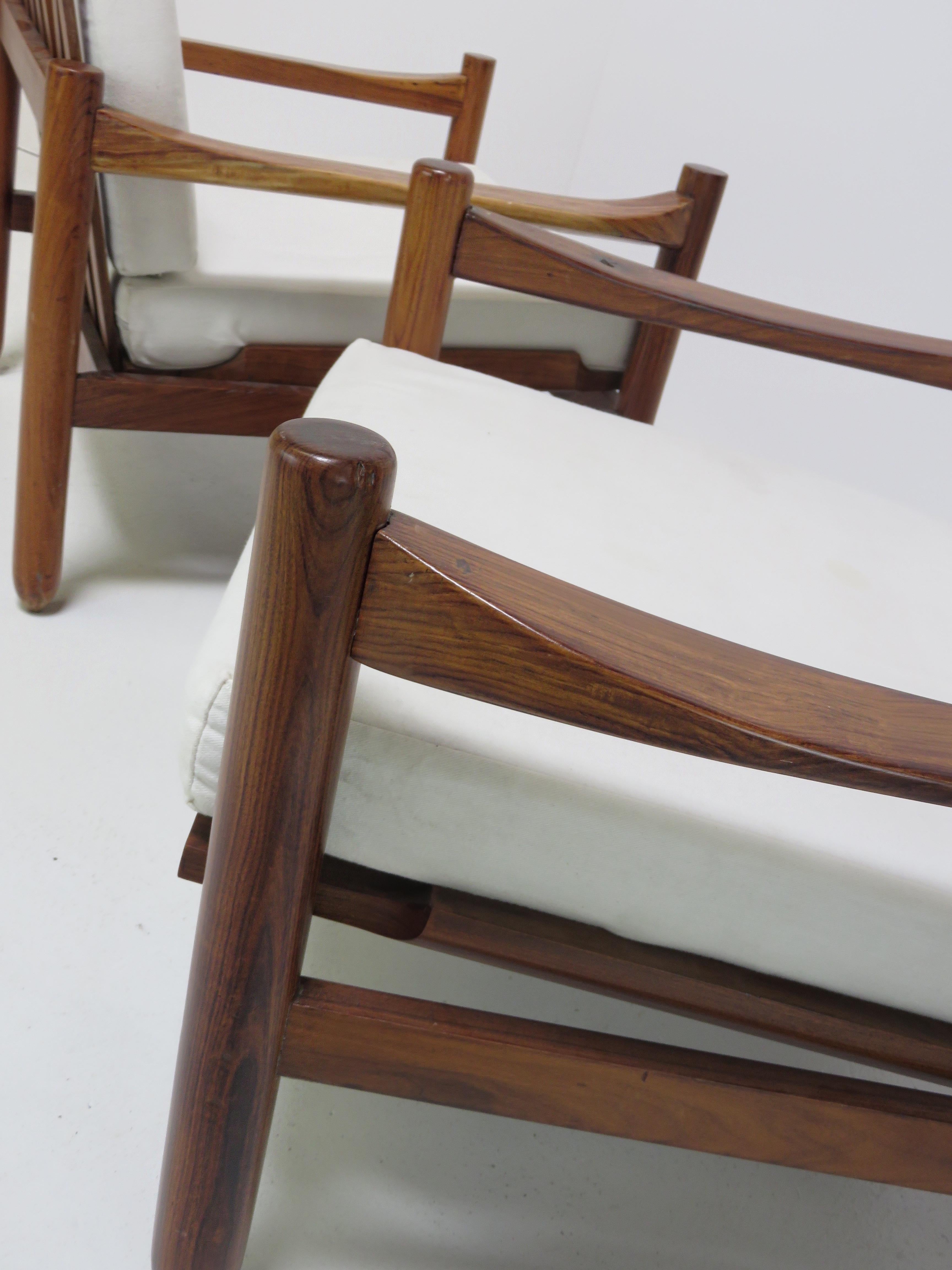 Mid-20th Century Brazilian Rosewood Chairs by Liceu de Arte e Officios