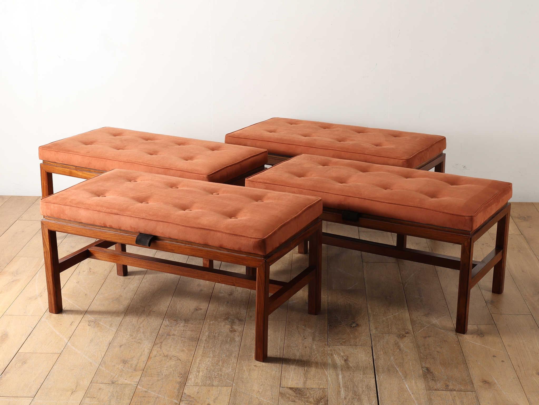 Mid-Century Modern Brazilian Luggage Bench, 1970s For Sale