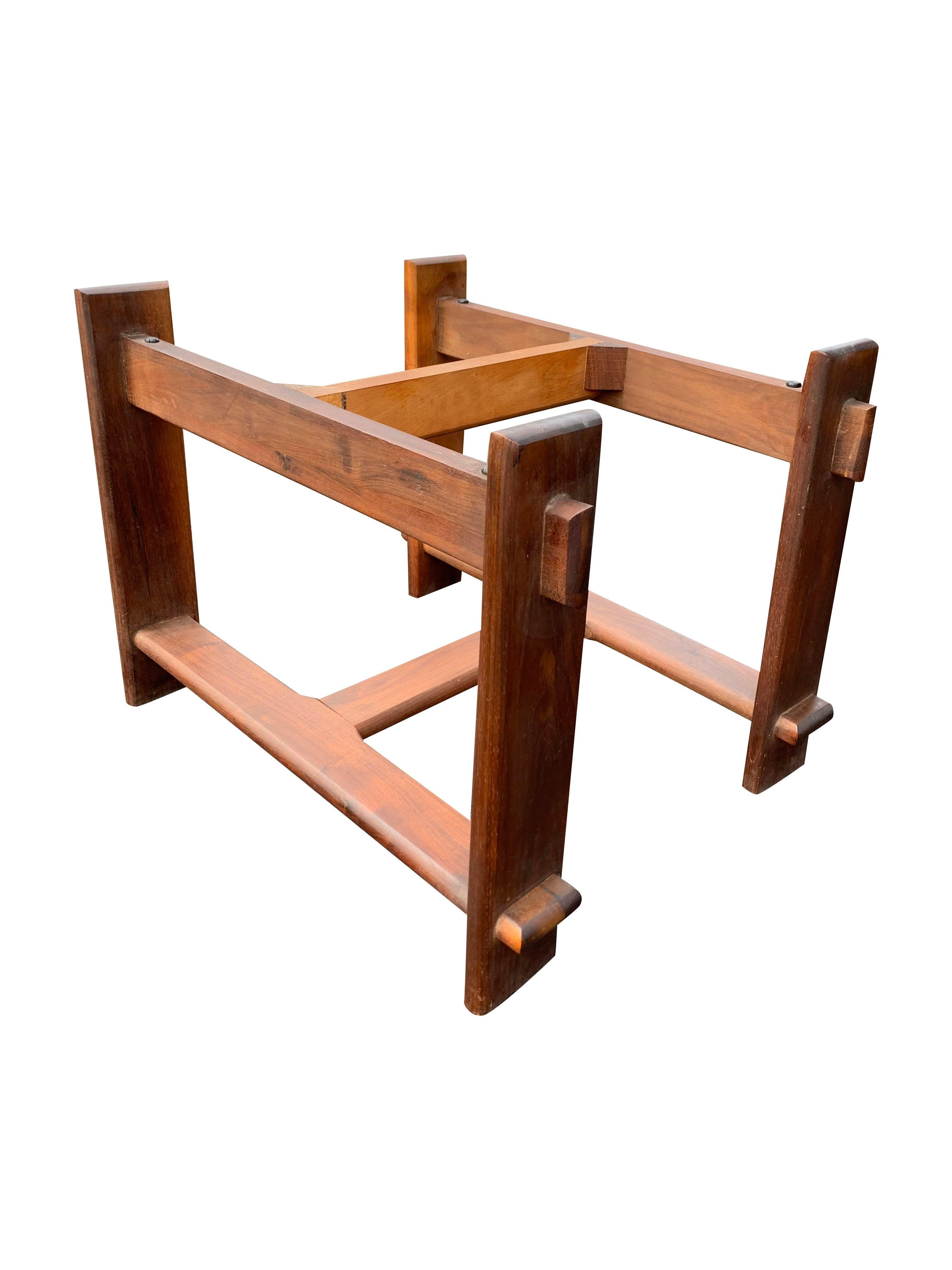 Beistelltisch mit brasilianischer Marmorplatte und Akzent im modernen Vintage-Stil im Angebot 5