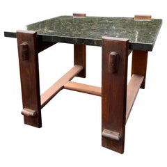 Beistelltisch mit brasilianischer Marmorplatte und Akzent im modernen Vintage-Stil