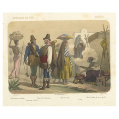 Brazilian Market Scene – Poultry Seller and Maize Vendor, c.1845