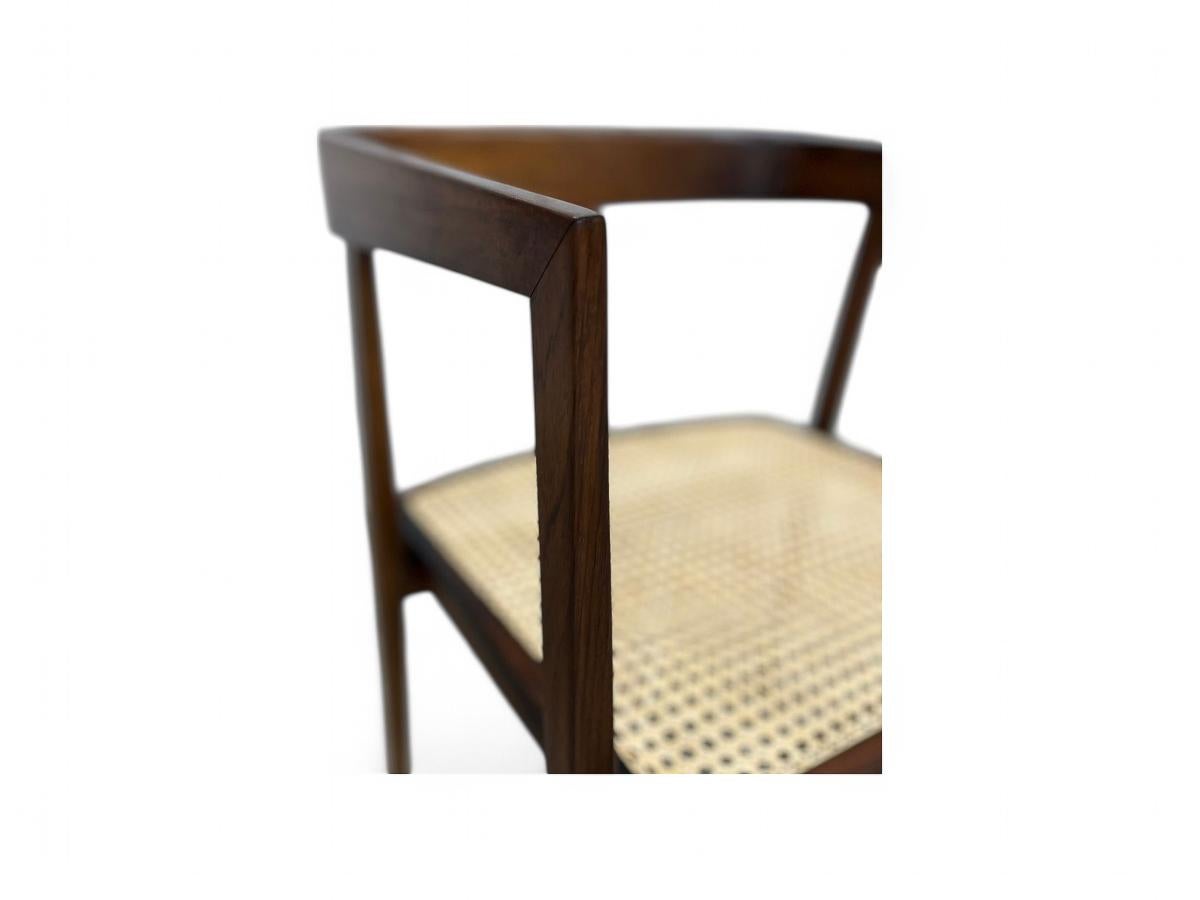 Brazilian Mid Century Armchairs in Hardwood & Caning, Joaquim Tenreiro, c. 1950 For Sale 6