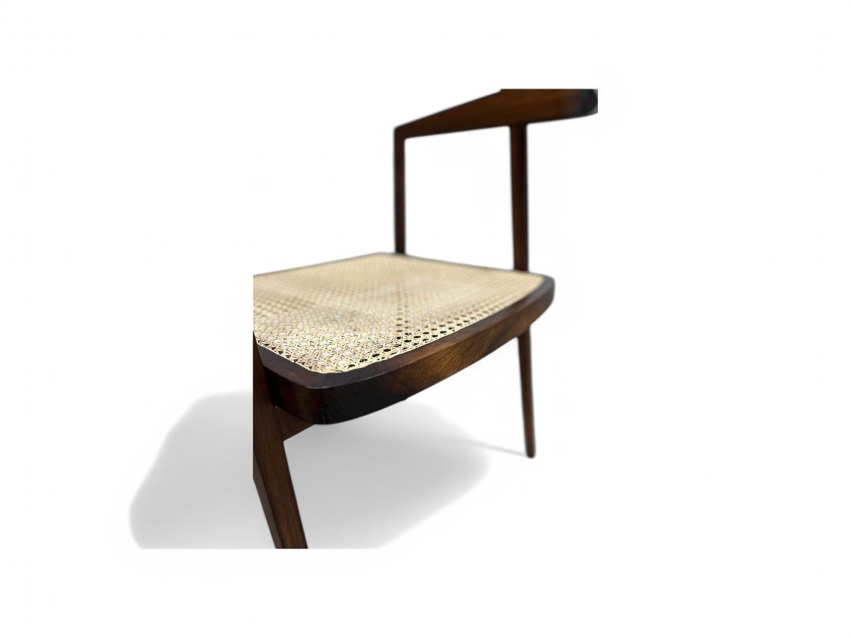 Brazilian Mid Century Armchairs in Hardwood & Caning, Joaquim Tenreiro, c. 1950 For Sale 7