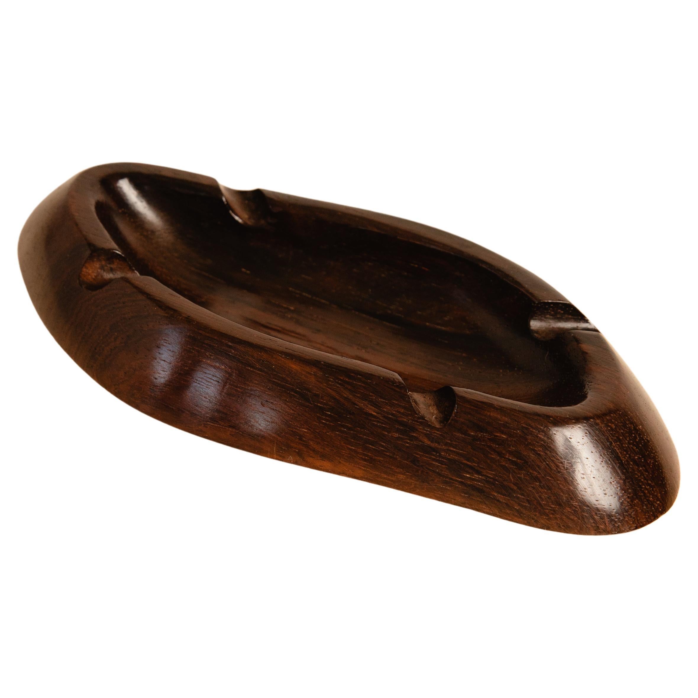 Brazilian Midcentury Ashtray in Solid Rosewood by Jac-Art, 1970s For Sale