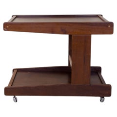 Brazilian Mid-Century Bar or Tea Cart in Imbuia Wood, by Casa Finland