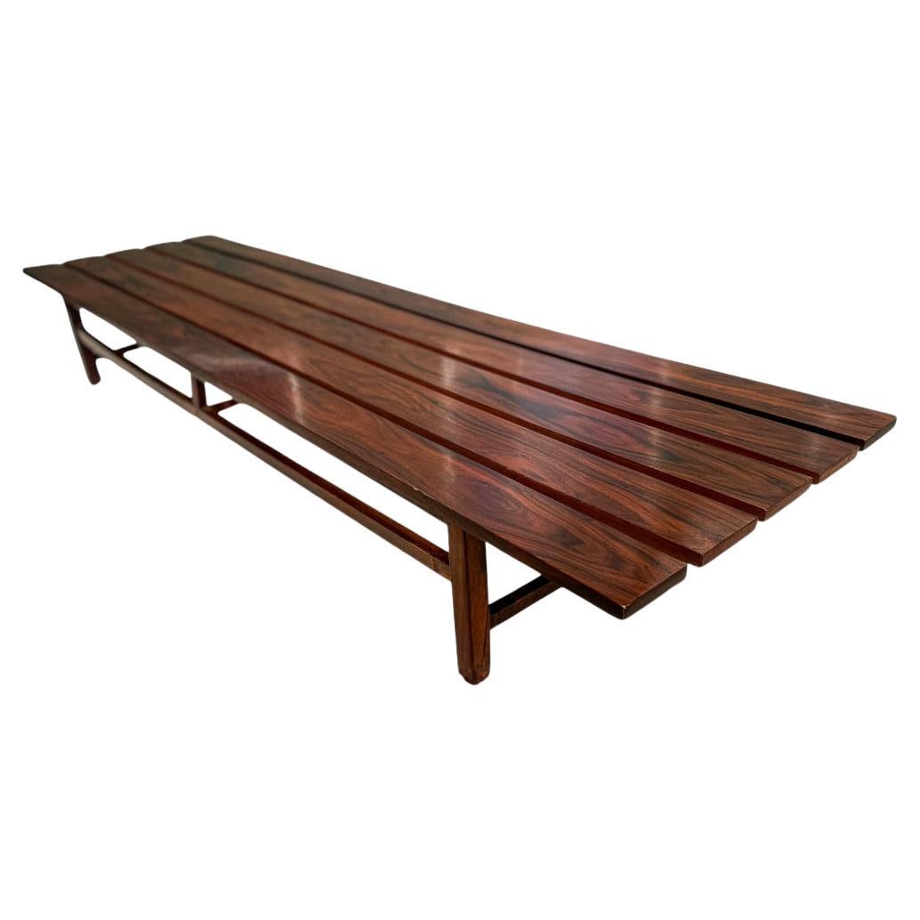 Brazilian Mid-Century Bench in Hardwood, Att. to Joaquim Tenreiro, 1960’s