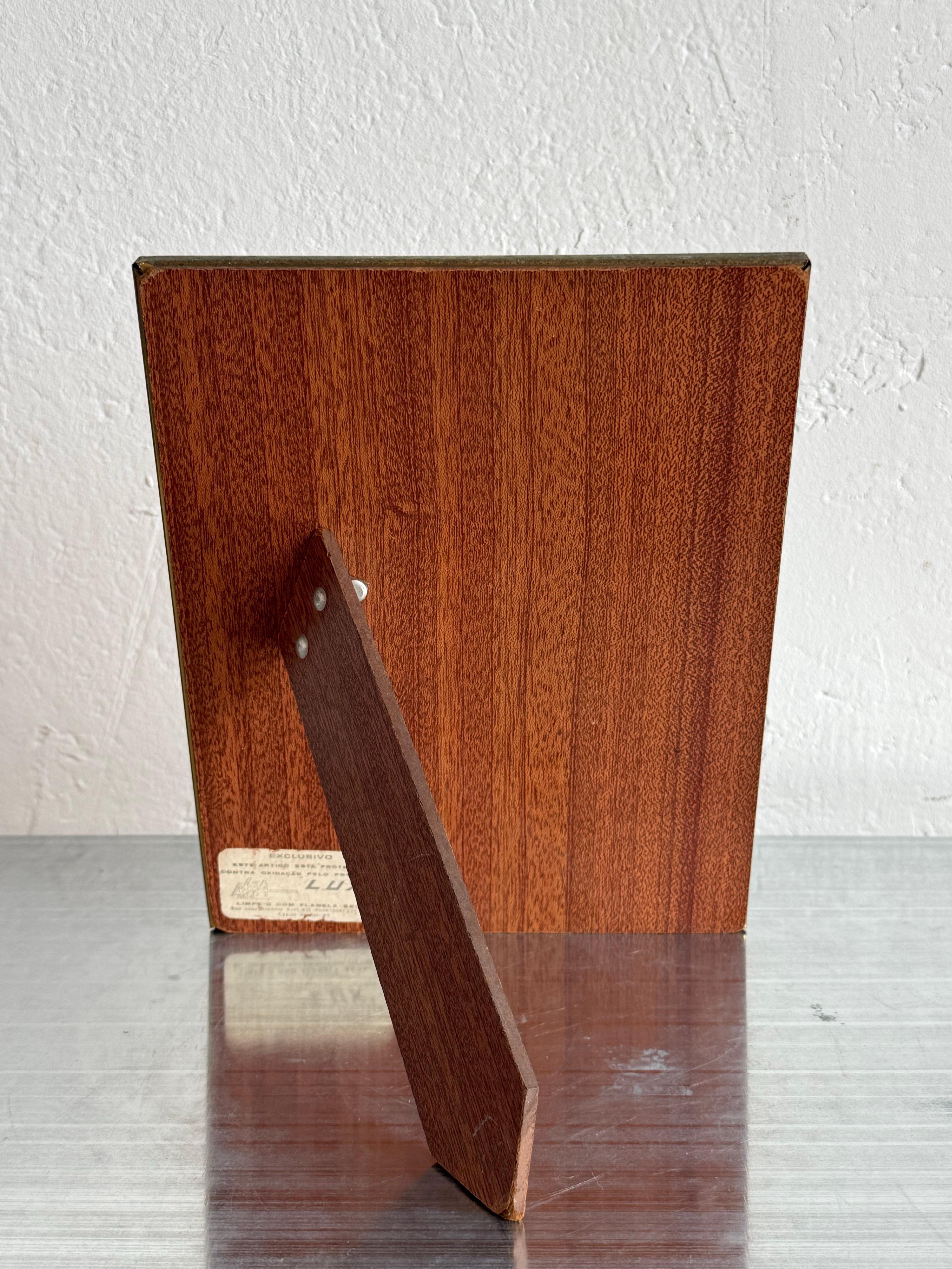 Laiton Cadre photo en laiton brésilien du milieu du siècle en vente