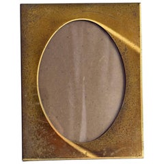 Portafoto brasiliano in ottone del metà del secolo scorso