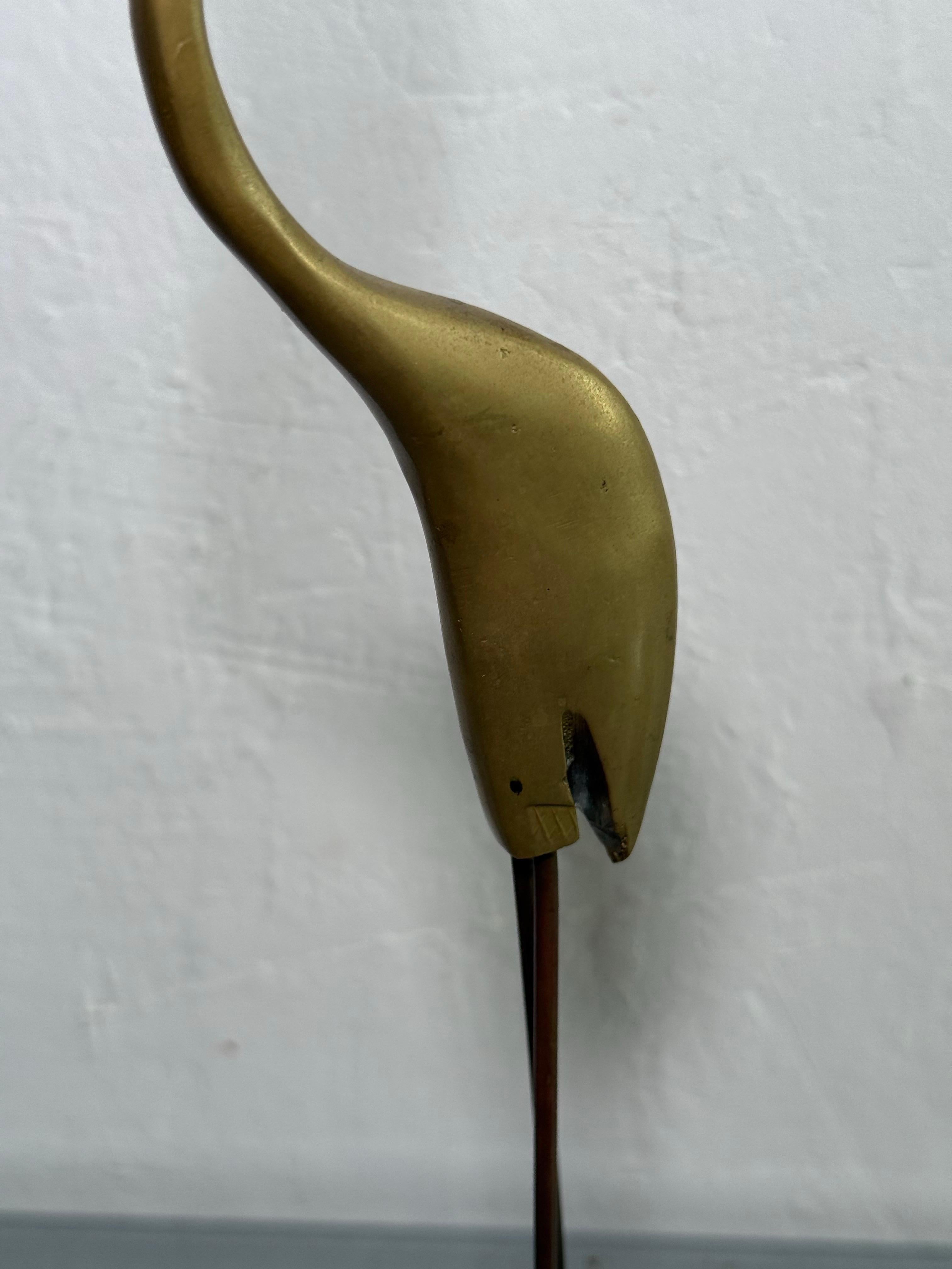 Sculture brasiliane in bronzo di metà secolo - Una coppia di aironi in vendita 6