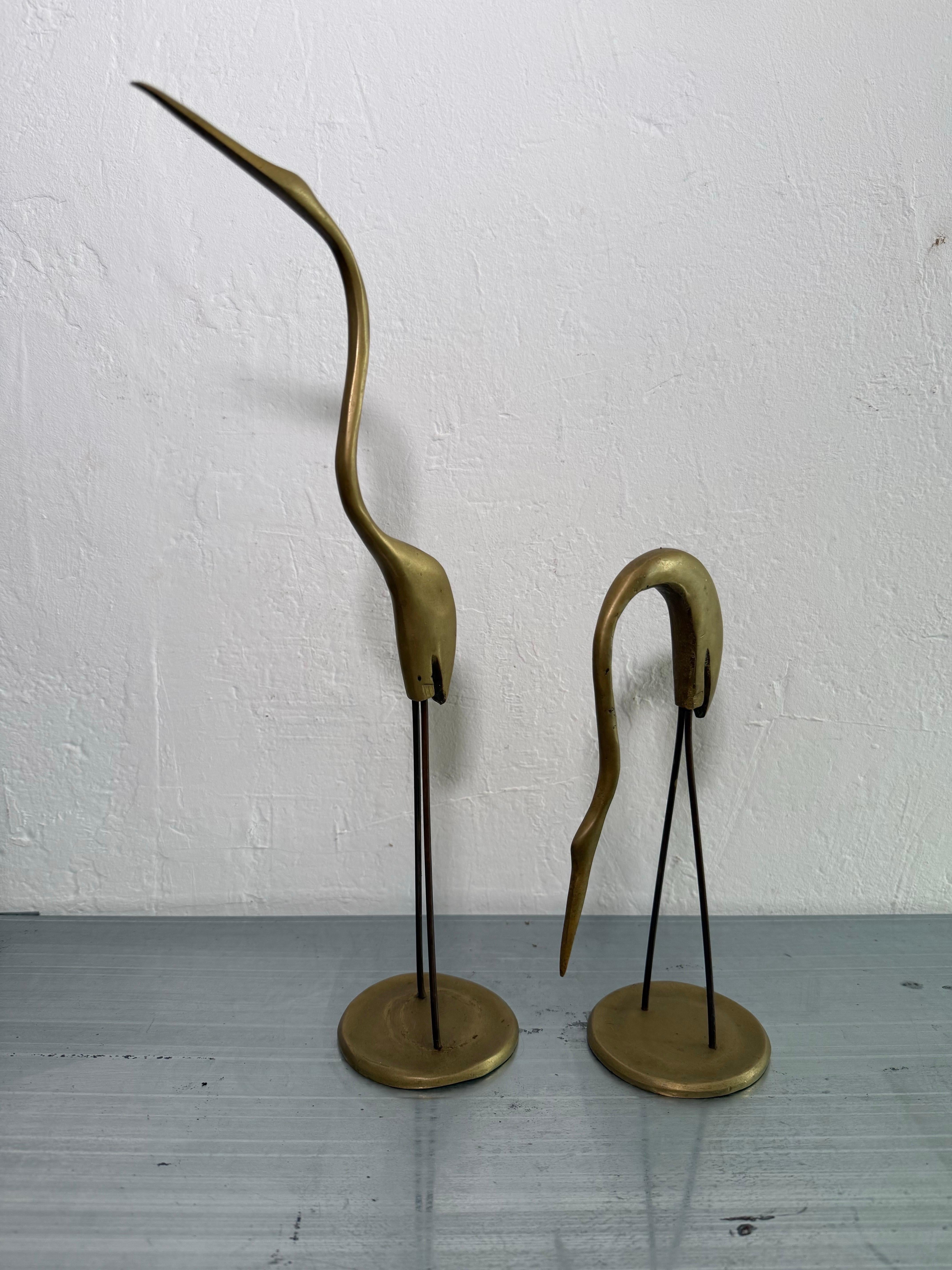 Sculture brasiliane in bronzo di metà secolo - Una coppia di aironi in vendita 2