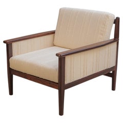 Brazilian mid-century - Celina Decorações Armchair in solid wood, raw cotton 60s