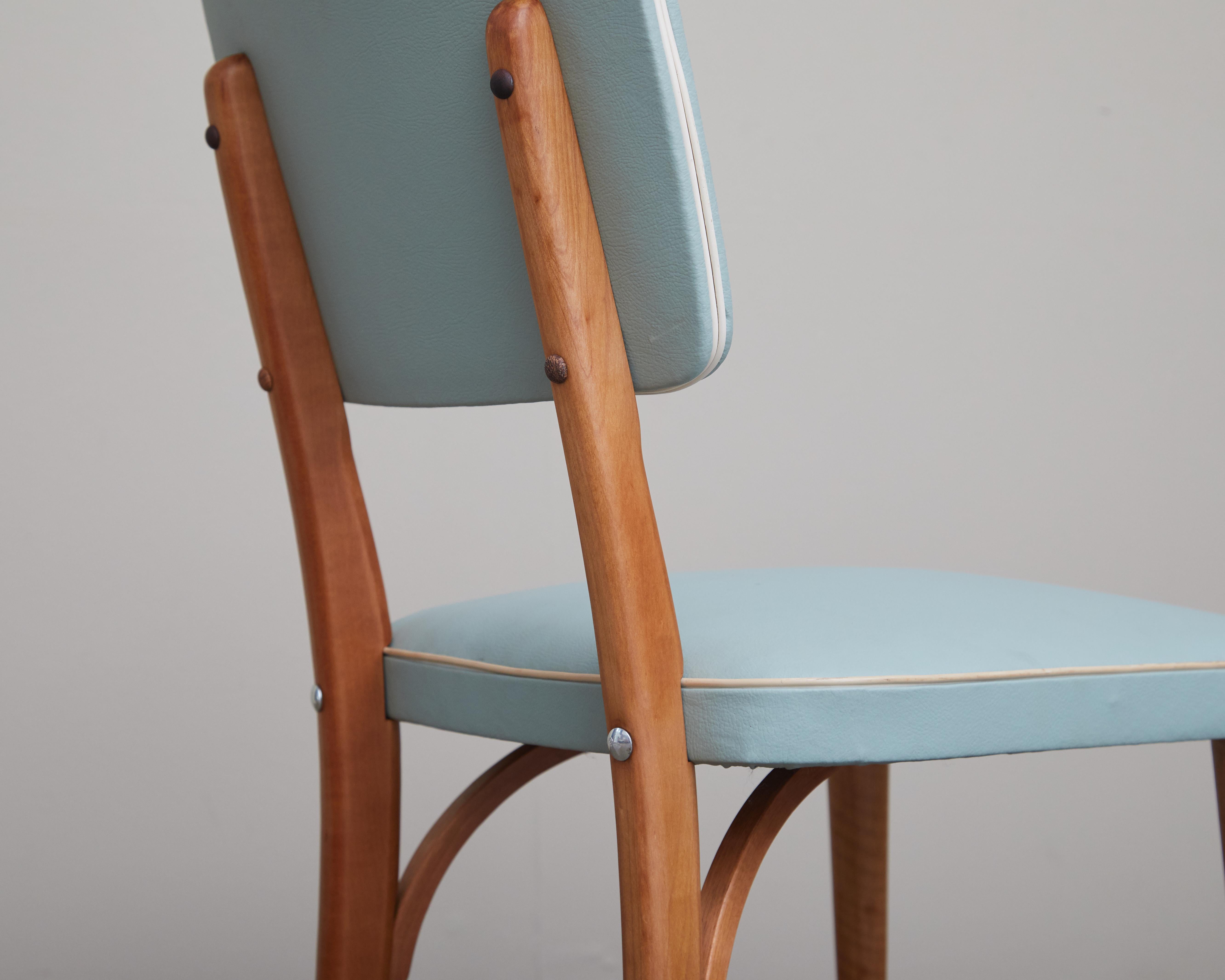 Woodwork Brazilian Mid-century Chairs by Industria Cama Patente
