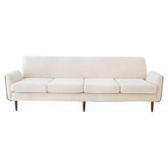 Brazilian Mid-Century Cream Sofa by Martin Eisler & Carlo Hauner, Jacaranda wood