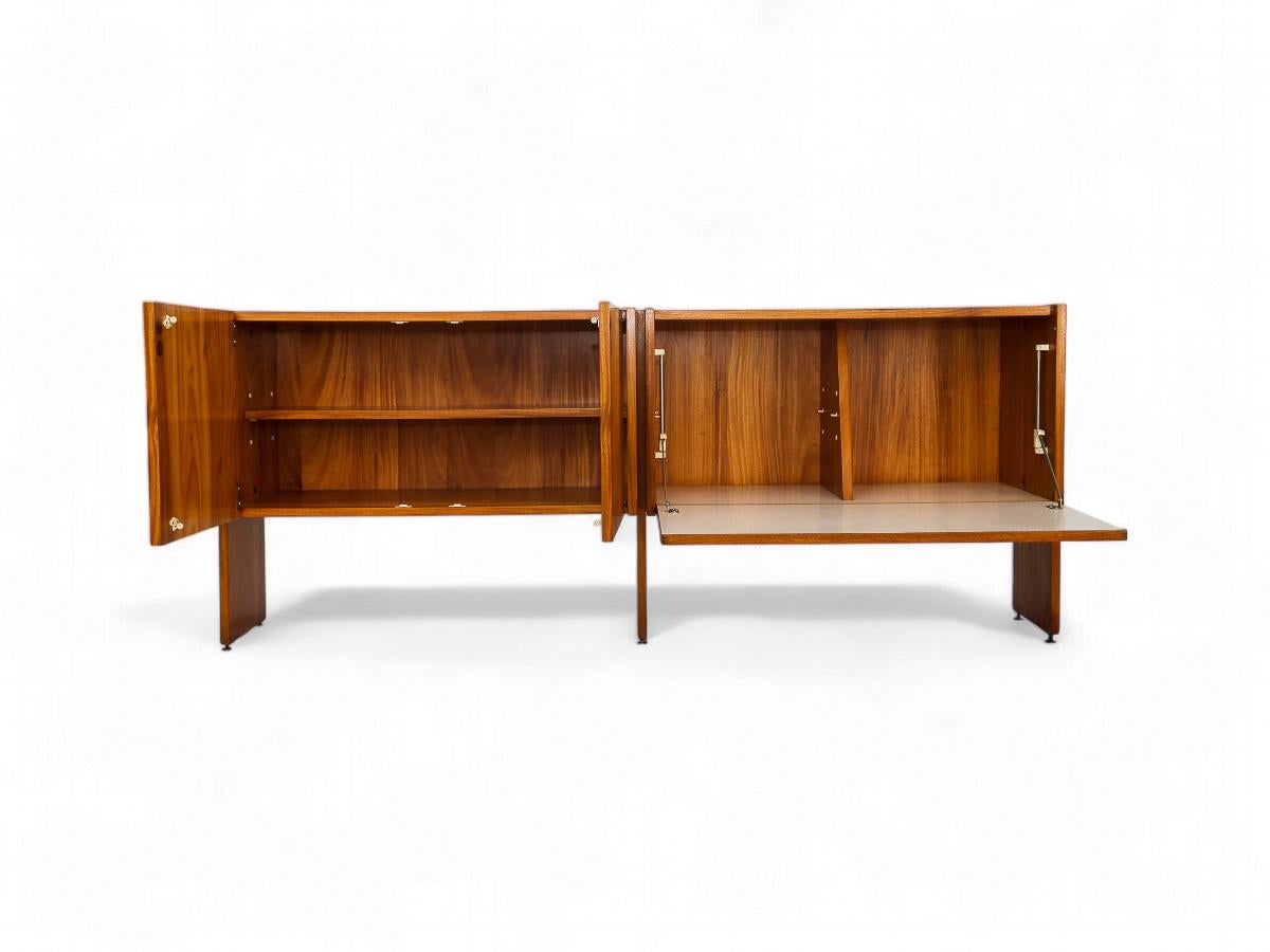 Brazilian Mid-Century Credenza in Hardwood by Geraldo de Barros, c. 1970s 2