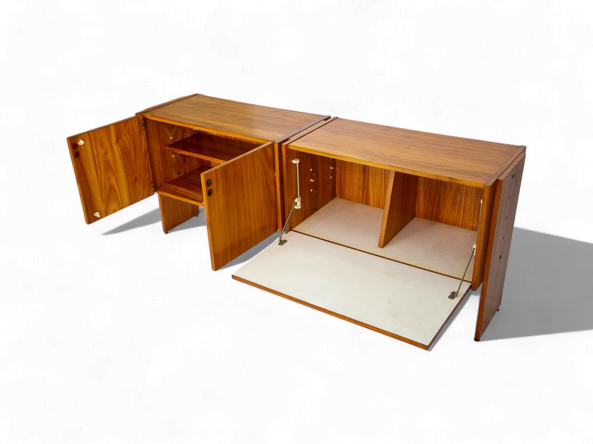Brazilian Mid-Century Credenza in Hardwood by Geraldo de Barros, c. 1970s 3