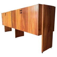 Brazilian Mid-Century Credenza in Hardwood by Geraldo de Barros, c. 1970s