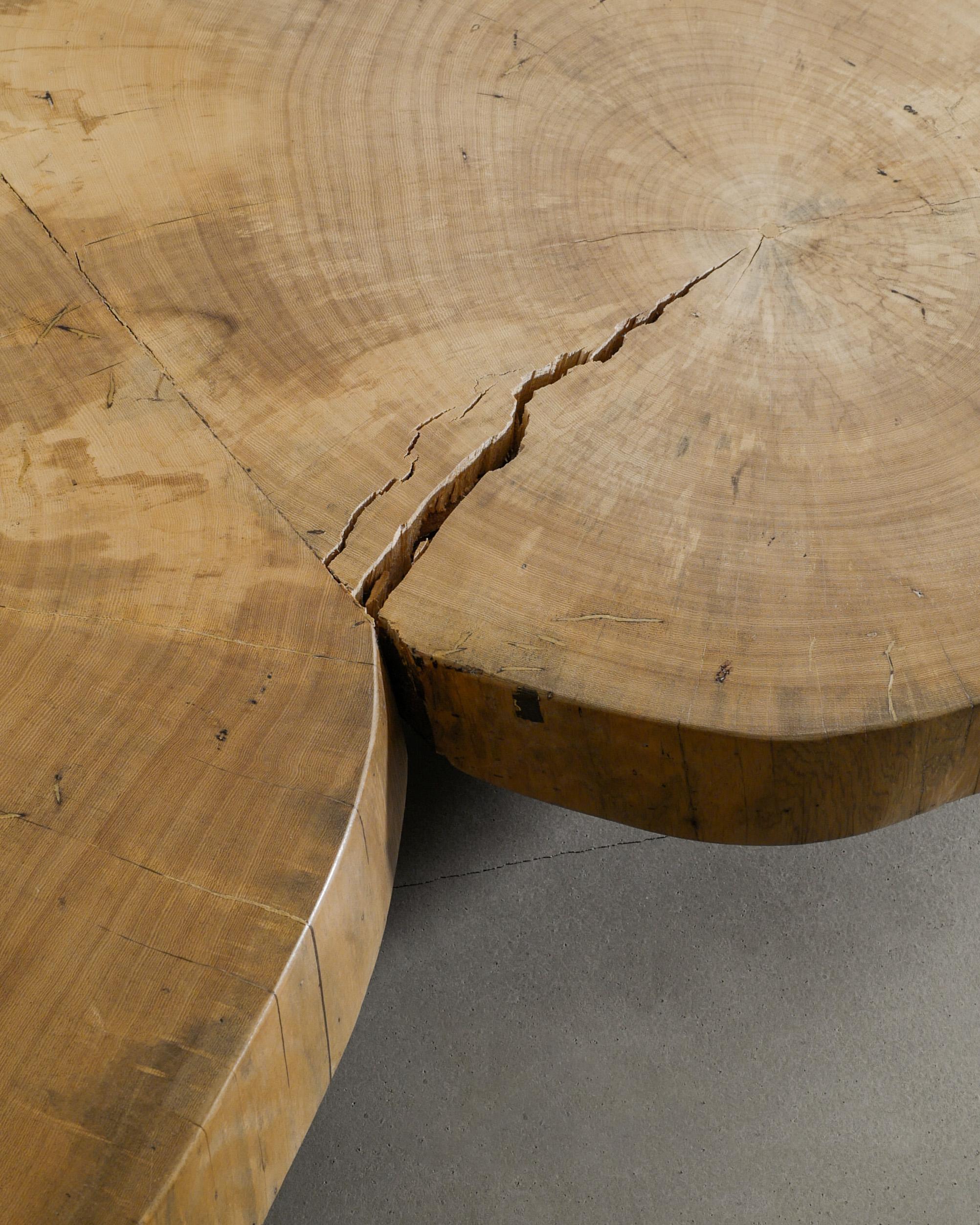 Late 20th Century Brazilian Mid Century Free Form Wooden Sofa Table attr. to José Zanine Caldas For Sale