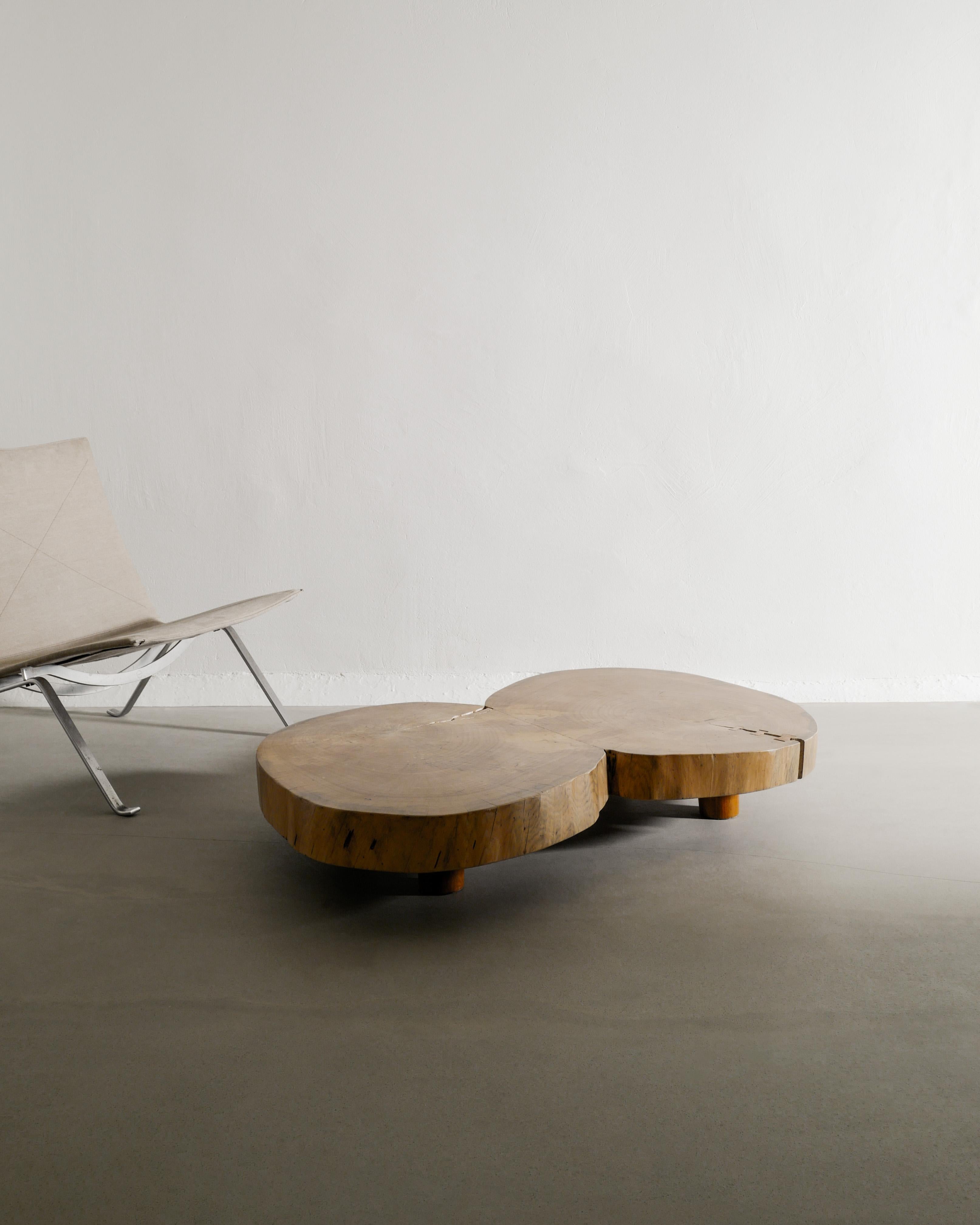 Brazilian Mid Century Free Form Wooden Sofa Table attr. to José Zanine Caldas For Sale 1