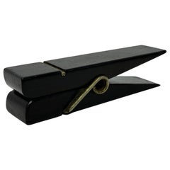 Brazilian Mid-Century Jacaranda Paperclip Paperweight Sculpture, 1960s