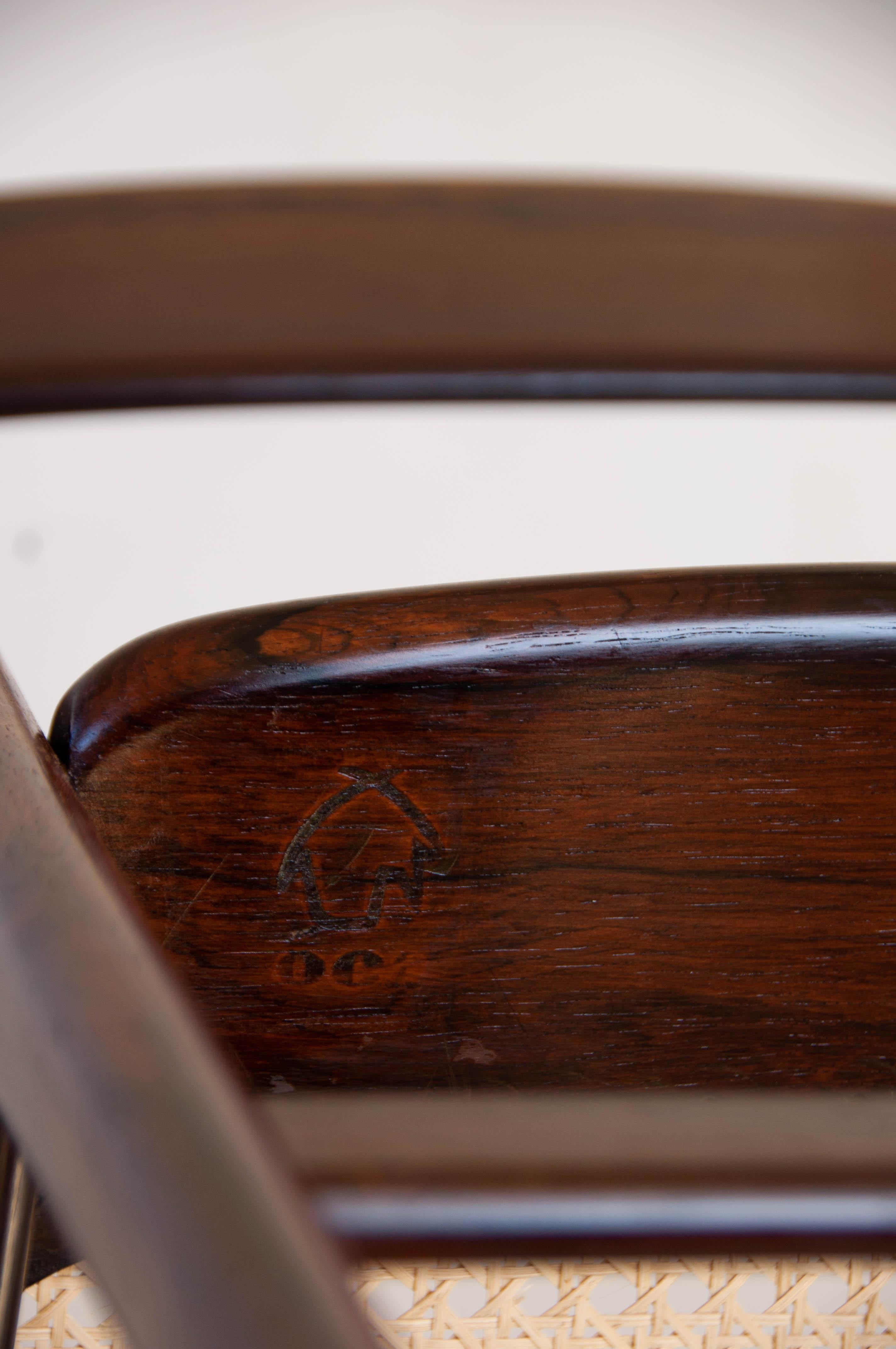 Brazilian Mid-Century Lucio Costa Chair by Sergio Rodrigues, c. 1960 For Sale 4