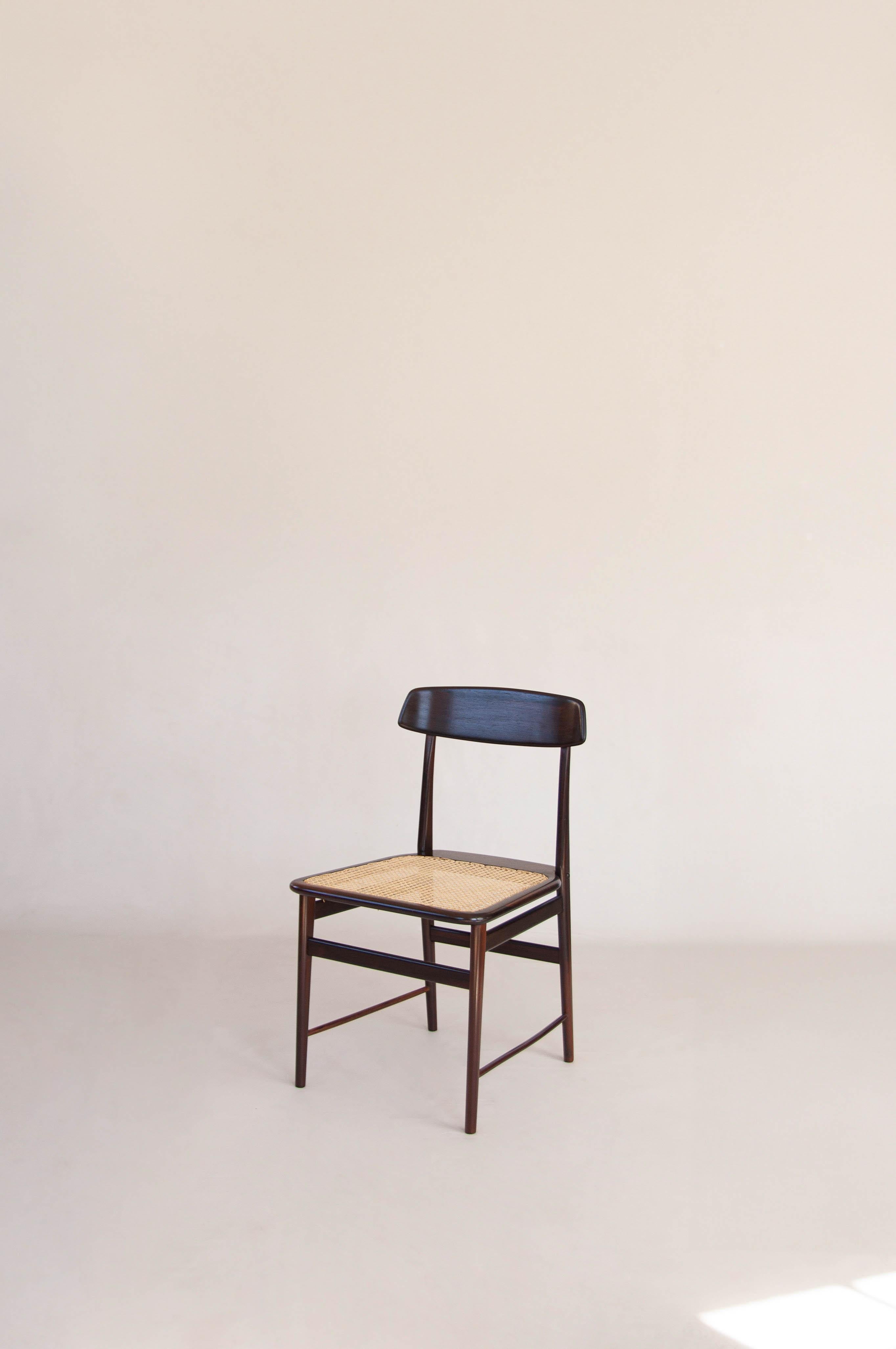Woodwork Brazilian Mid-Century Lucio Costa Chair by Sergio Rodrigues, c. 1960 For Sale