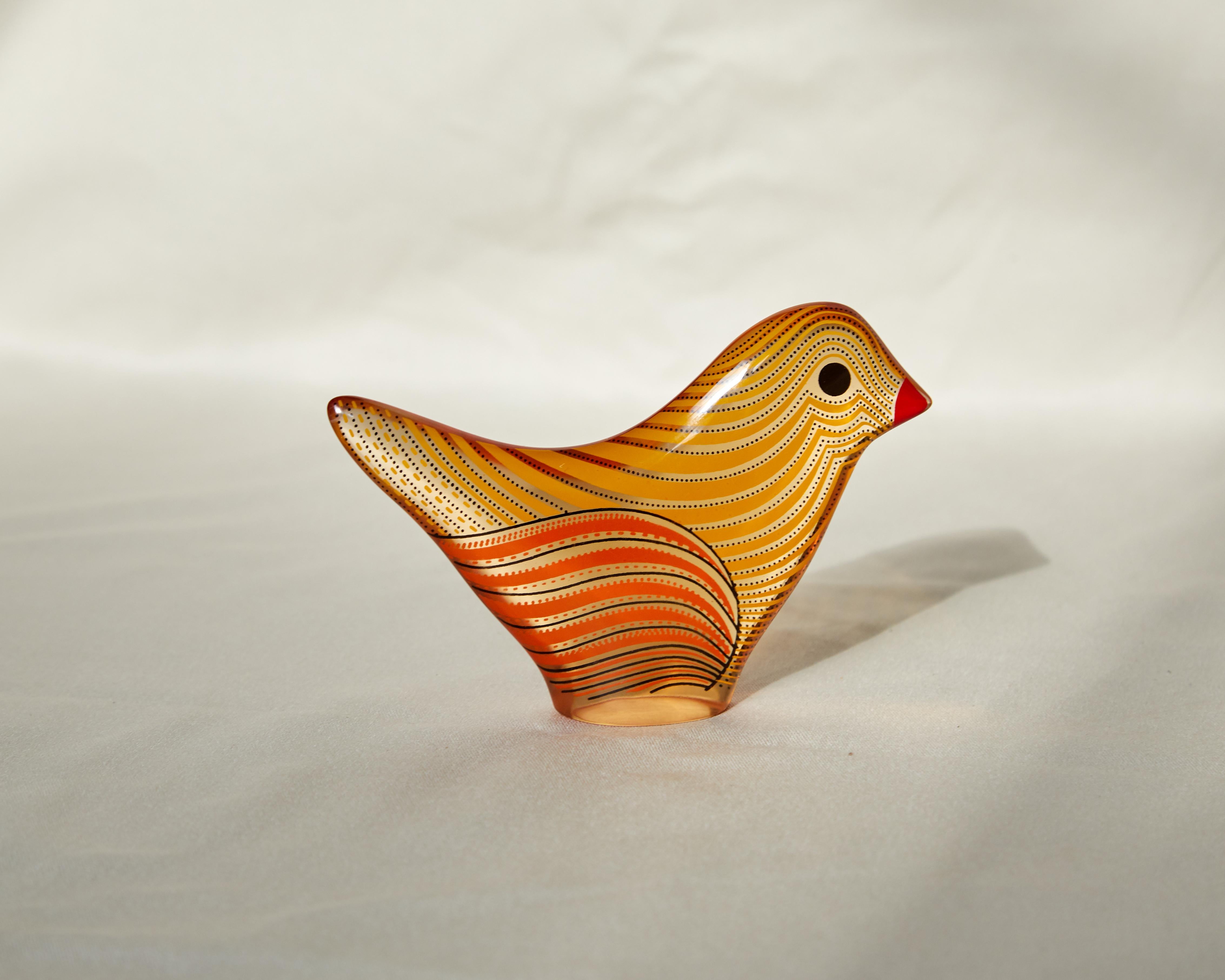 Brazilian mid-century lucite sculpture in the shape of a bird designed by Abraham Palatnik and manufactured by Silon in Rio de Janeiro, that produced large-scale design objects from the 1970s to the 2000s. 

Abraham Palatnik (1928-2020) was a