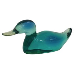Brazilian Midcentury Lucite Blue Duck Sculpture by Abraham Palatnik for Silon