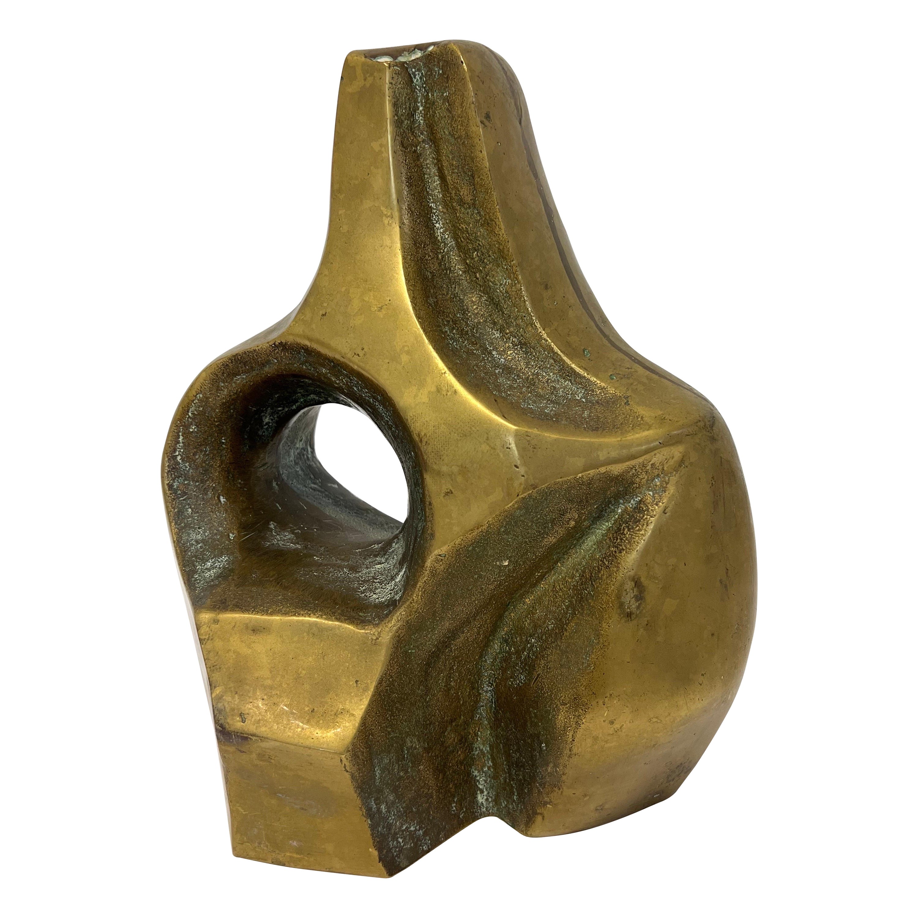 Brazilian Mid-Century Modern Abstract Bronze Sculpture, 1950s