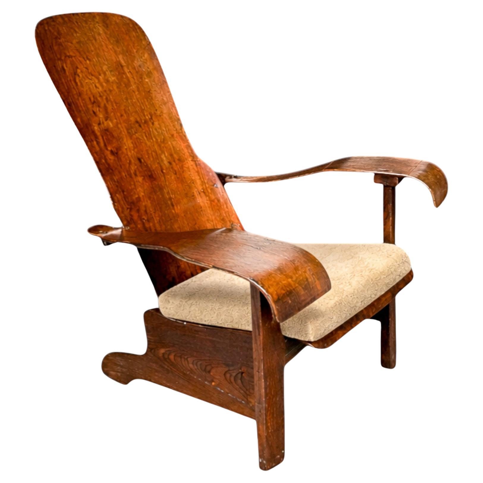 Brazilian Mid-Century Modern Armchair in Bentwood by Cimo, c. 1950s