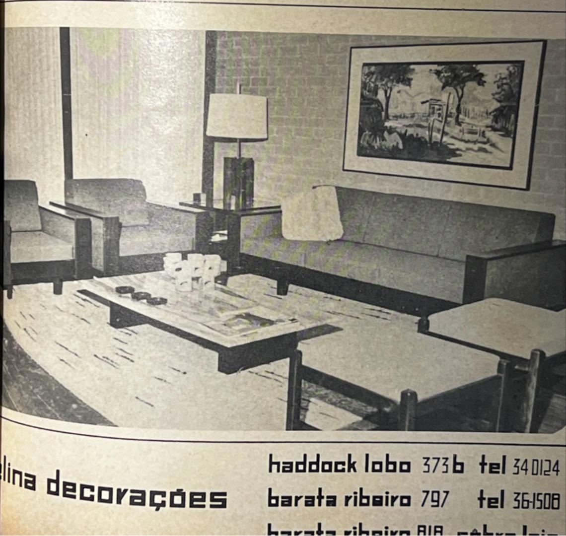 Sillones modernos brasileños de mediados de siglo en madera dura y tela de Celina, c. 1960 en venta 7