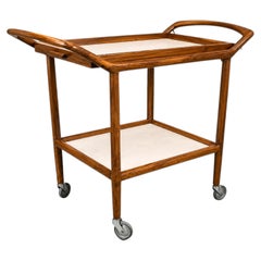 Carrello bar brasiliano in stile Mid-Century Modern in legno di caviúna, Brasile, anni ’60