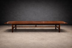 Brazilian Mid-Century Modern Bench in Hardwood, Att. to Joaquim Tenreiro, 1960s