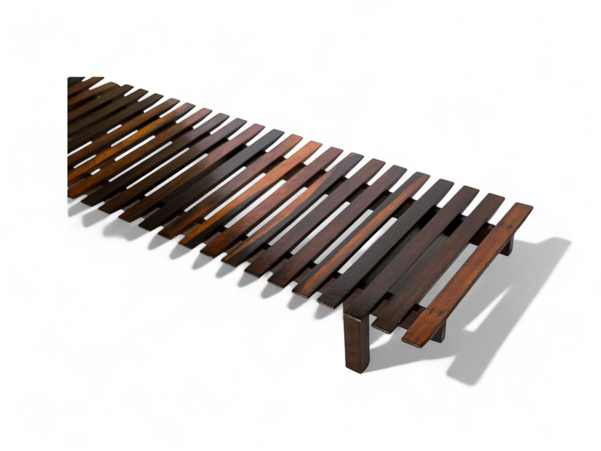 Woodwork Brazilian Mid-Century Modern Bench in Hardwood, c. 1960’s For Sale