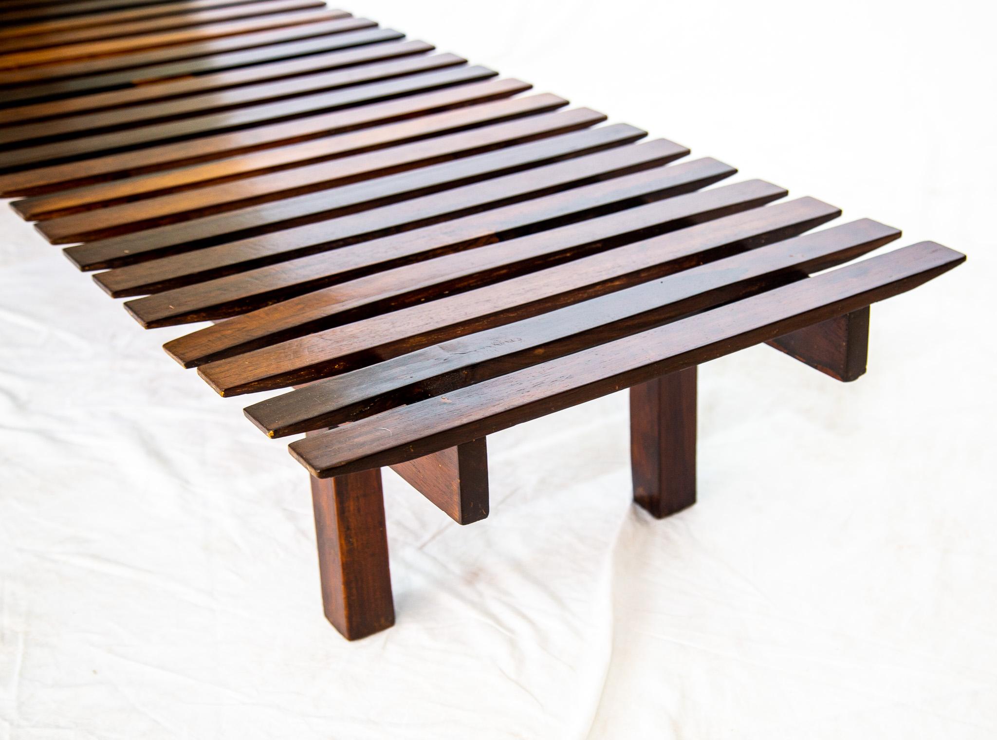 Brazilian Mid-Century Modern Bench in Hardwood, c. 1960’s For Sale at ...