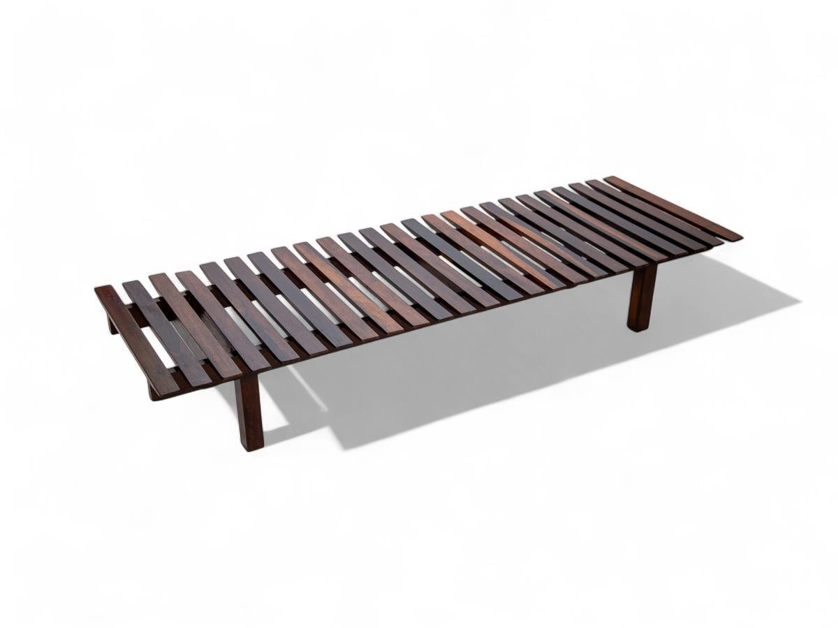 Brazilian Mid-Century Modern Bench in Hardwood, c. 1960’s In Good Condition For Sale In New York, NY