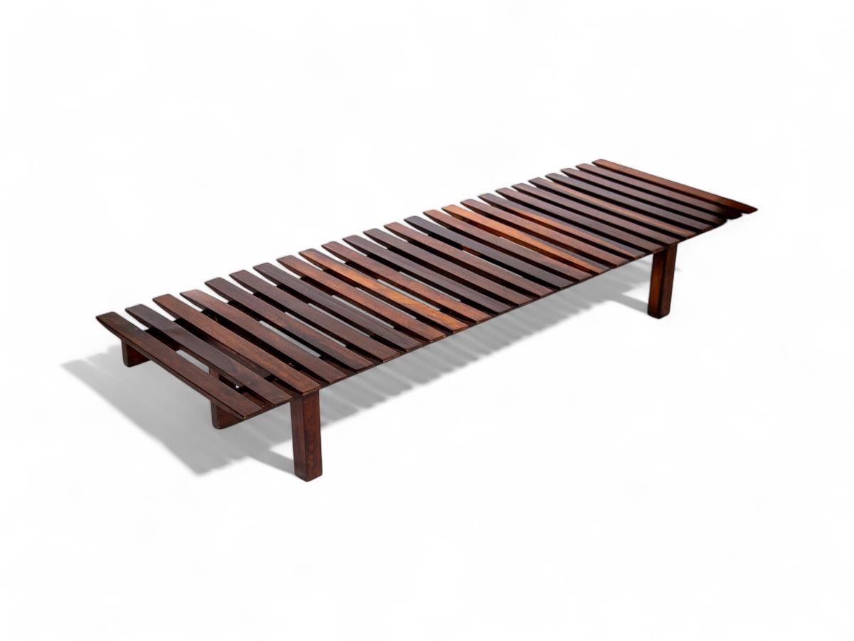 20th Century Brazilian Mid-Century Modern Bench in Hardwood, c. 1960’s For Sale