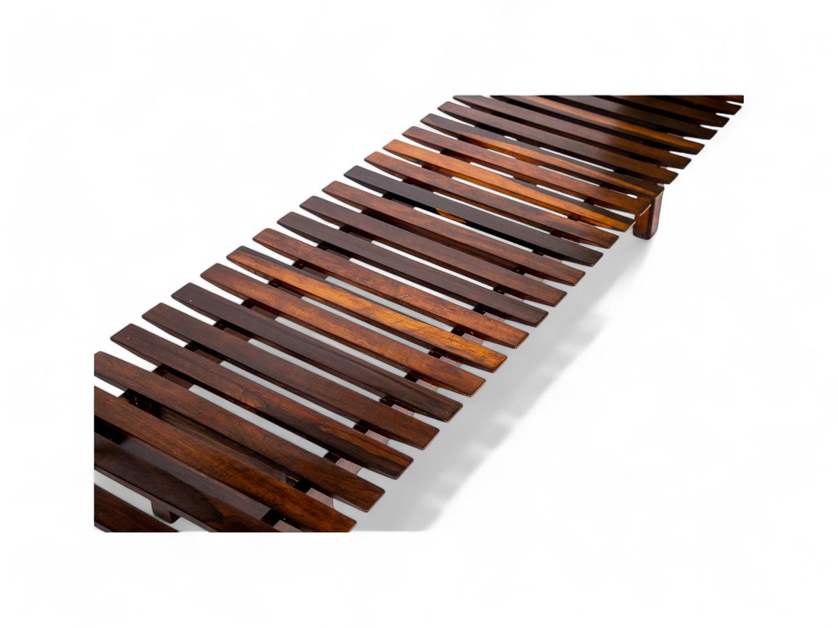 Brazilian Mid-Century Modern Bench in Hardwood, c. 1960’s For Sale 1