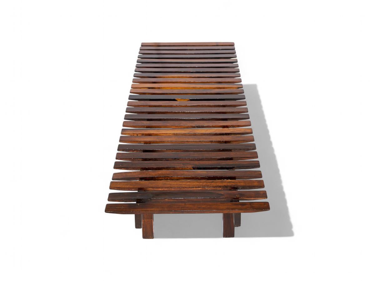 Brazilian Mid-Century Modern Bench in Hardwood, c. 1960’s For Sale 3