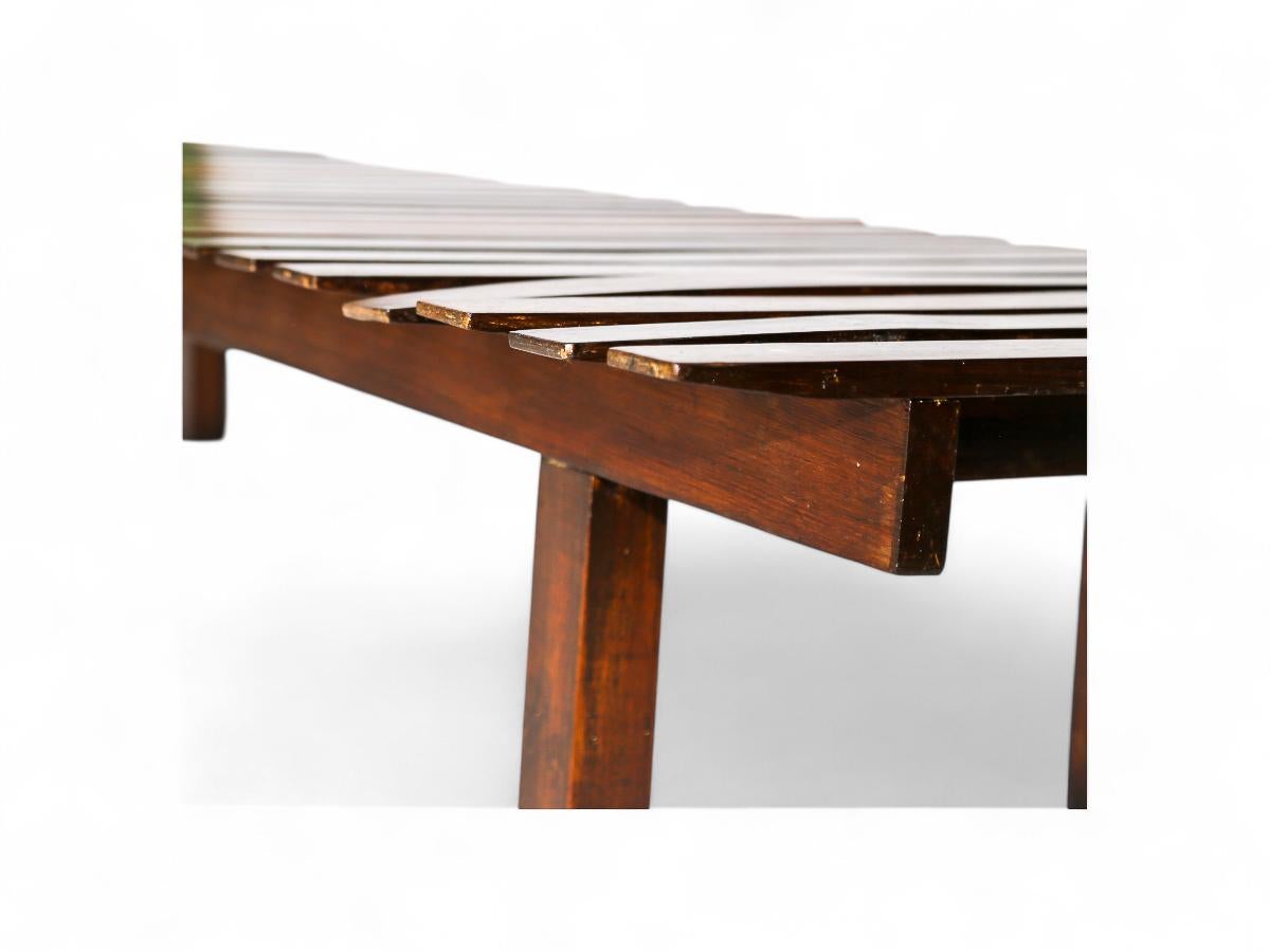 Brazilian Mid-Century Modern Bench in Hardwood, c. 1960’s For Sale 4