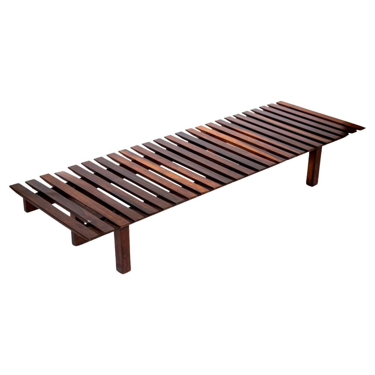 Brazilian Mid-Century Modern Bench in Hardwood, c. 1960’s For Sale at ...