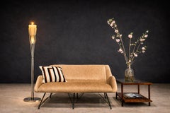 Brasilianische Kerzenlampe aus der Mitte des Jahrhunderts aus silbernem Metall, Unbekannt, 1960er Jahre