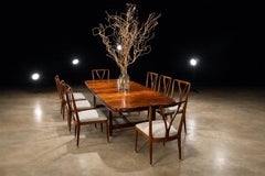 Brazilian Mid-Century Modern Extendable Dining Table in Hardwood, Loher, 1960s