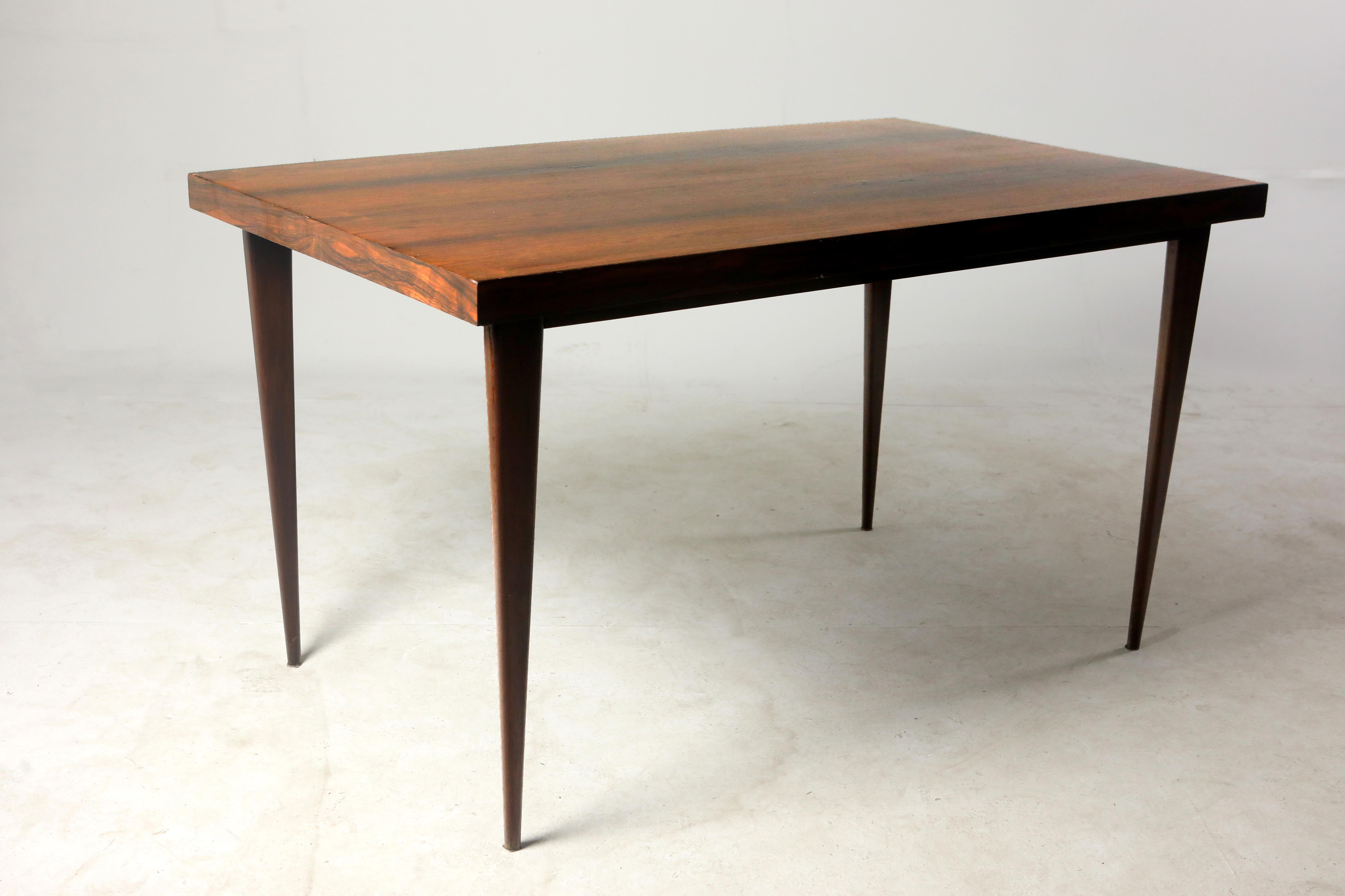 Veneer Brazilian Mid-Century Modern Hardwood Desk Table, Brazil, 1960s