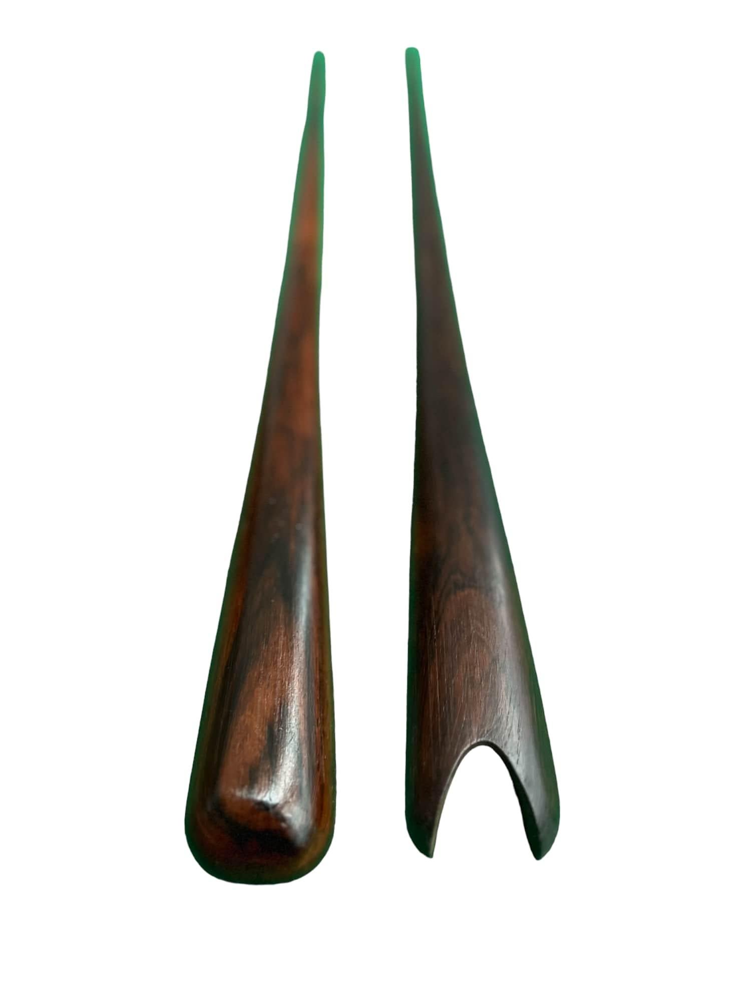 Wood Brazilian Mid-Century Modern Salad Forks in Hardwood, by Jean Gillon, 1960s For Sale