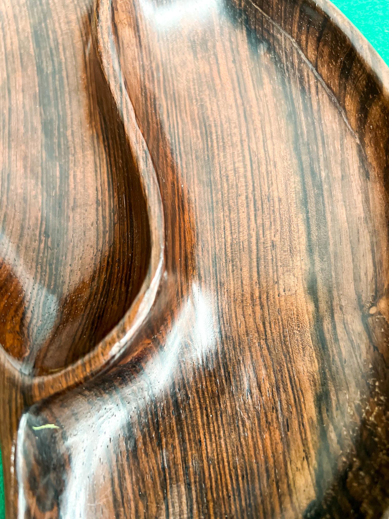 Wood Brazilian Mid-Century Modern Serving Platter in Brazilian Hardwood For Sale