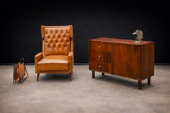 Aparador moderno brasileño de mediados de siglo en madera dura, Geraldo de Barros, años 50