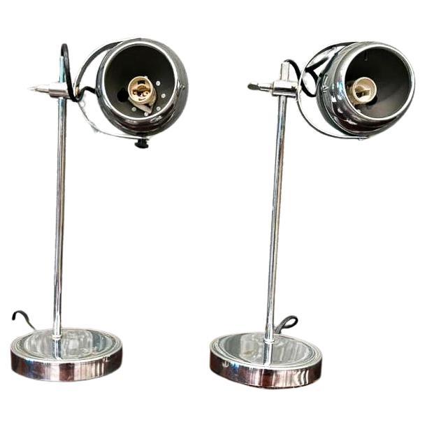 Brazilian Mid-Century Modern Table Lamps Plated in Chrome, Unknown, 1960s